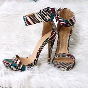 Tropical High Heel Shoes Size 7
